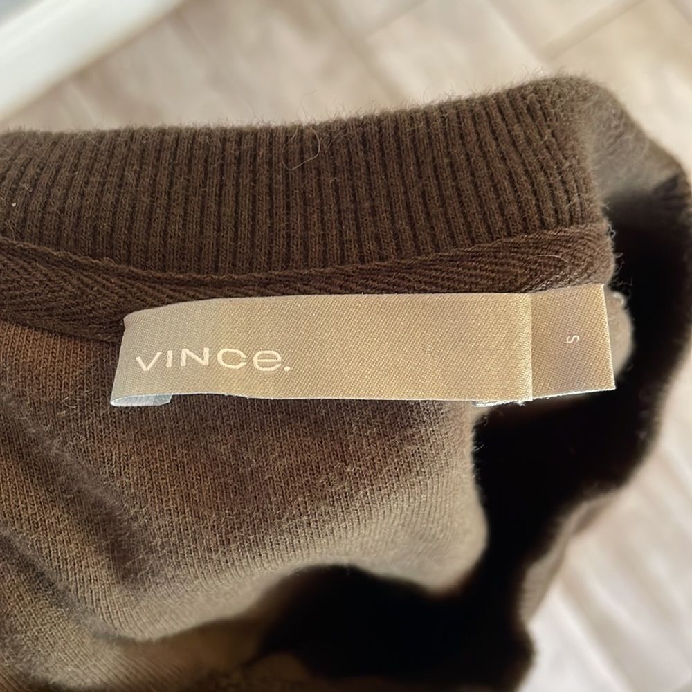 [Vince] Chocolate Brown Velour Sweater - Size Sma… - image 3